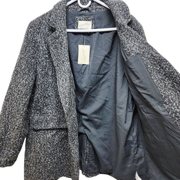 Universal Thread Womens Size XXL Black & White Tweed Coat With Pockets - Picture 7 of 7